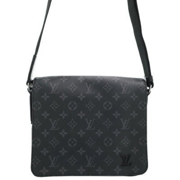 Louis Vuitton Monogram Eclipse Black District NM Shoulder Bag - Picture 1 of 8